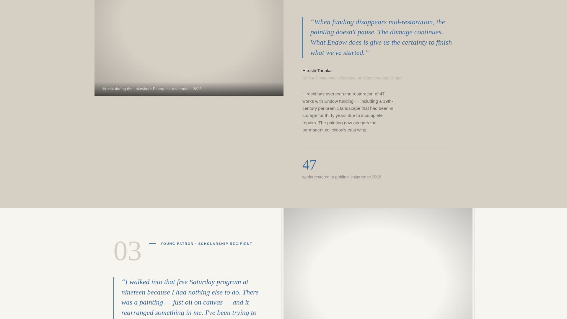 Endow - Inspiring Museum Landing Page Template