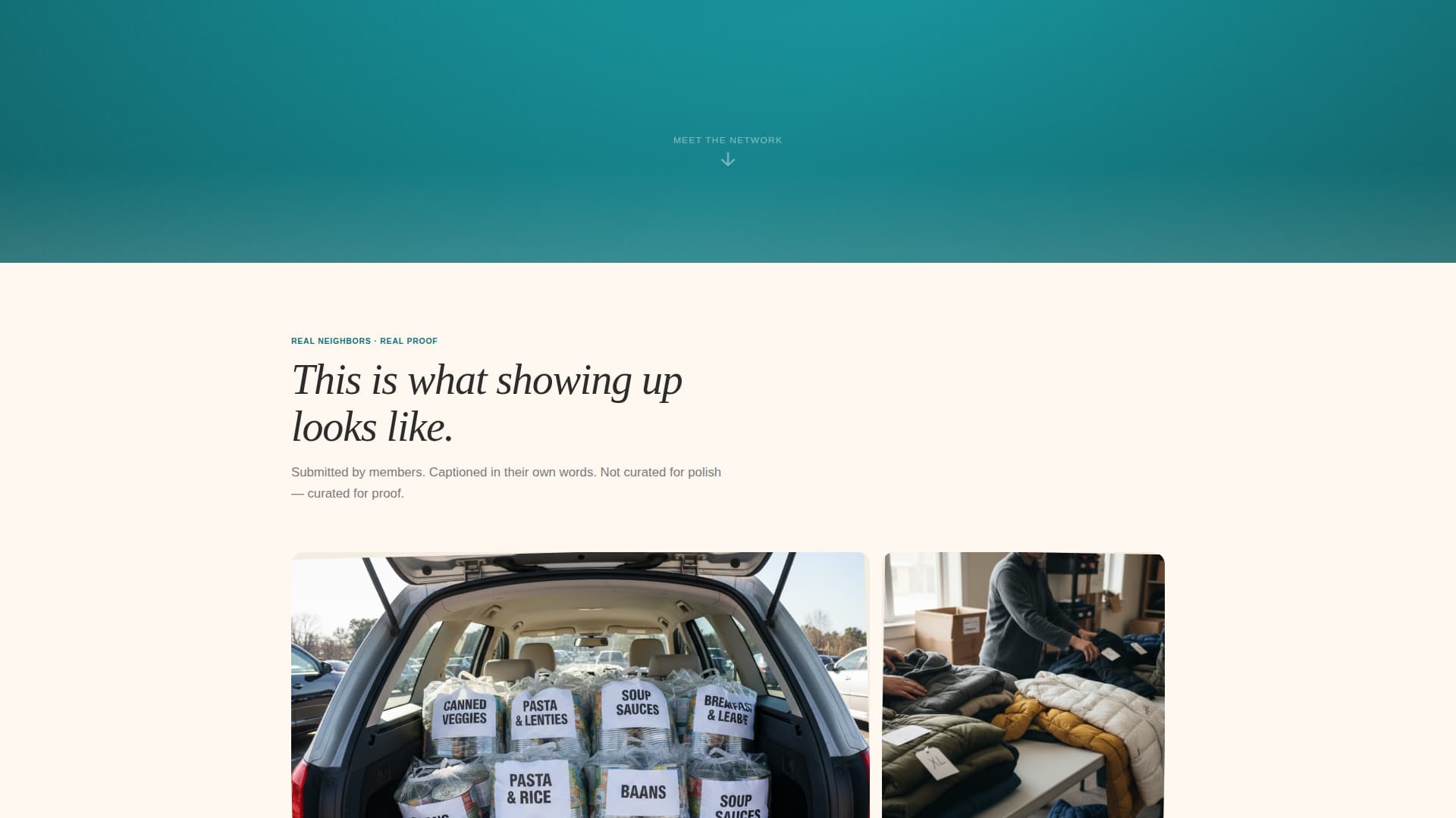 Gather - Heartfelt Mutualaid Landing Page Template