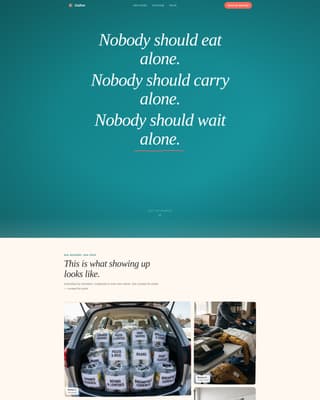 Gather - Heartfelt Mutualaid Landing Page Template