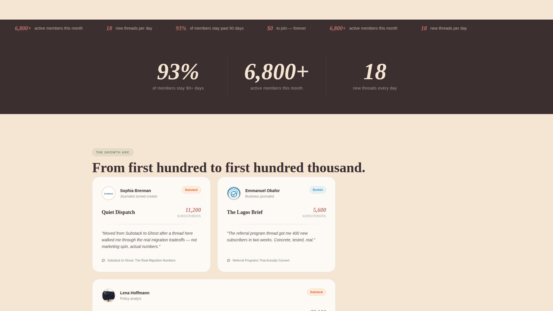 Writepublic - Thriving Newsletterwriters Landing Page Template