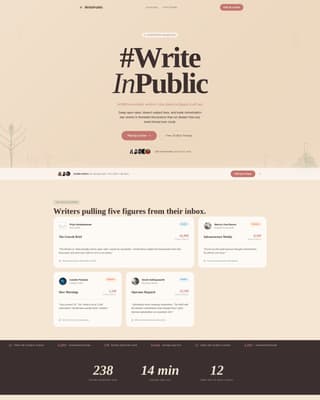 Writepublic - Thriving Newsletterwriters Landing Page Template