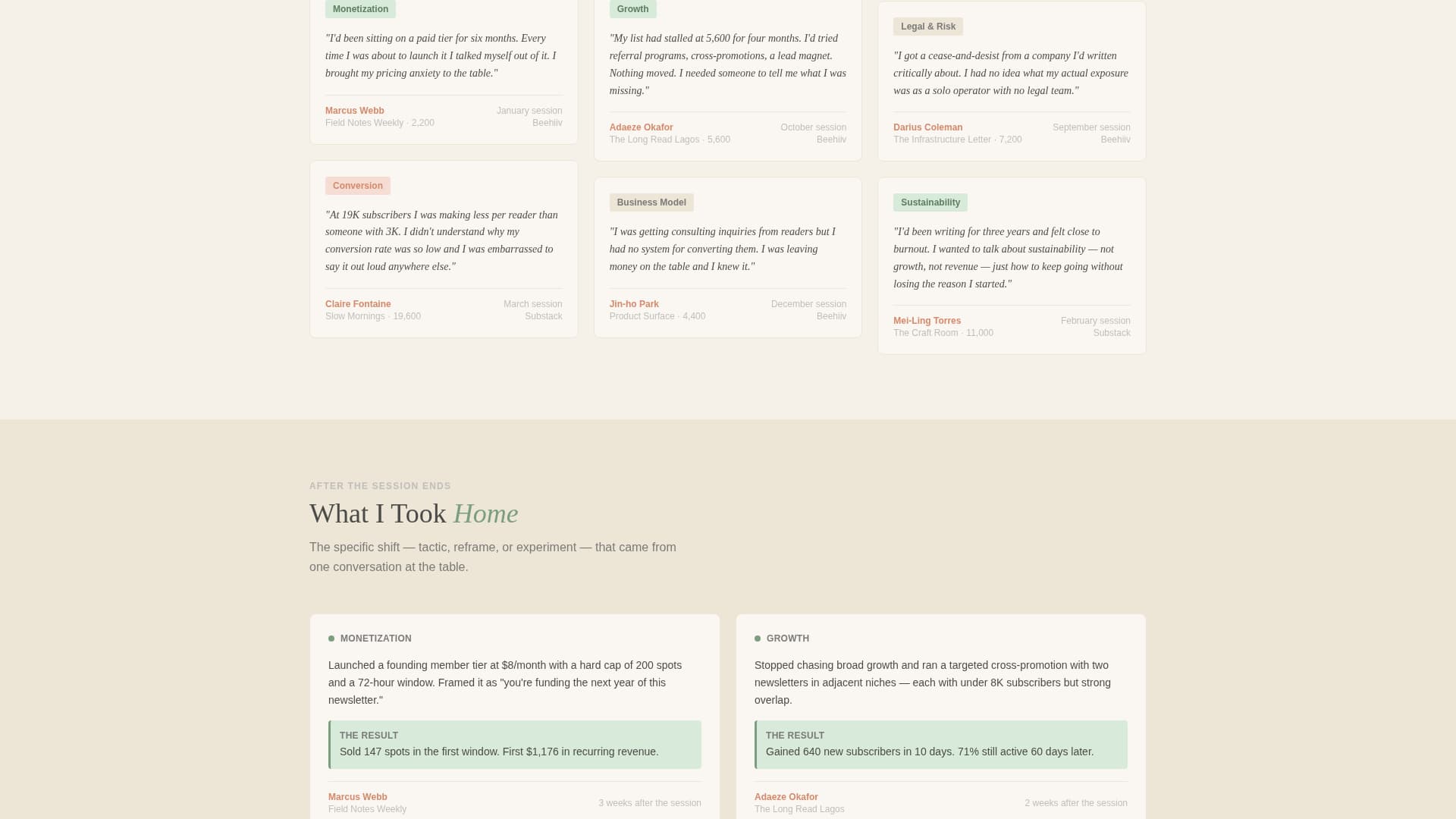 Dispatch - Earnest Newsletter Landing Page Template