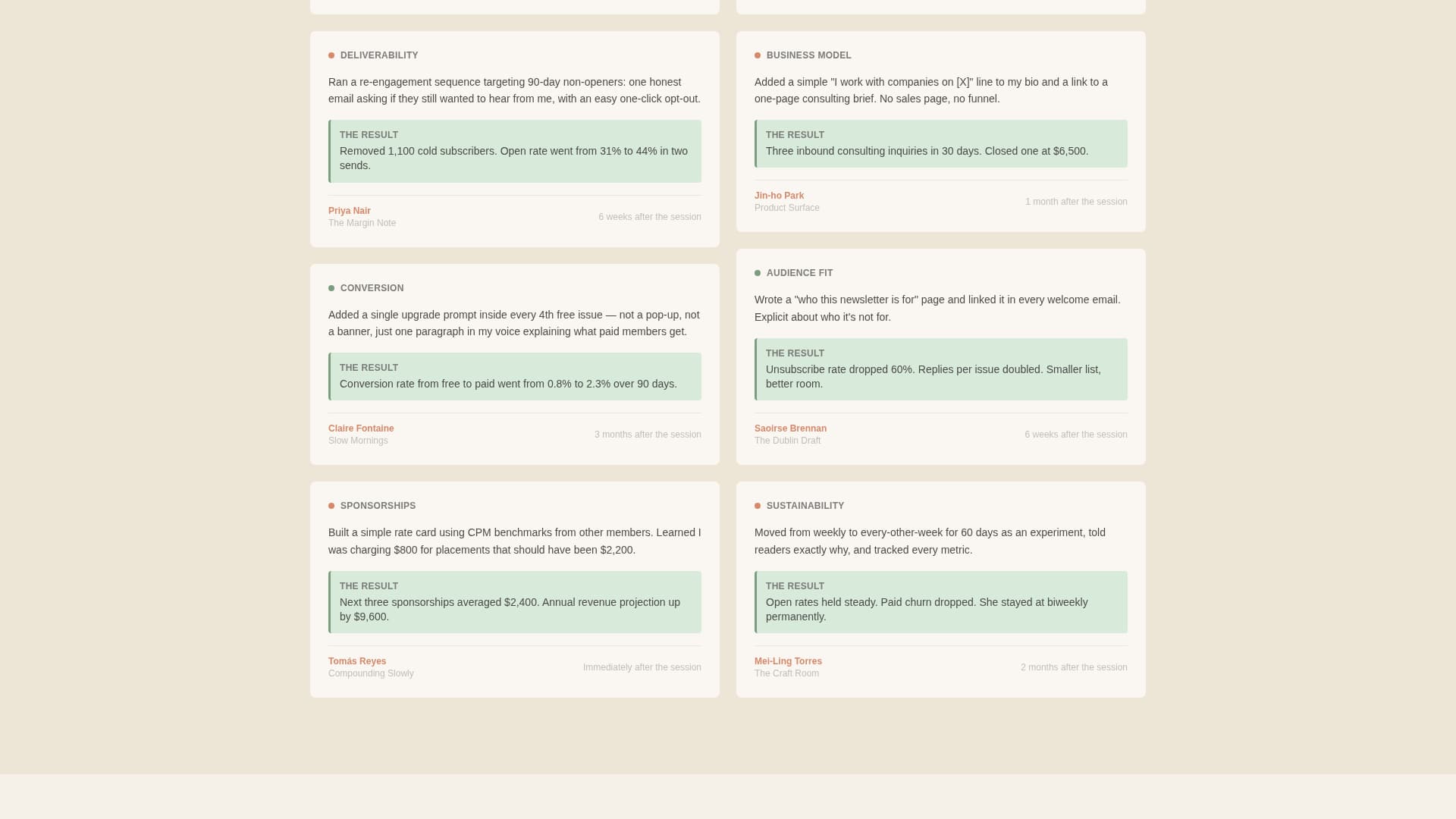 Dispatch - Earnest Newsletter Landing Page Template