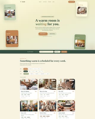 Huddle - Warm Mommy and Me Landing Page Template