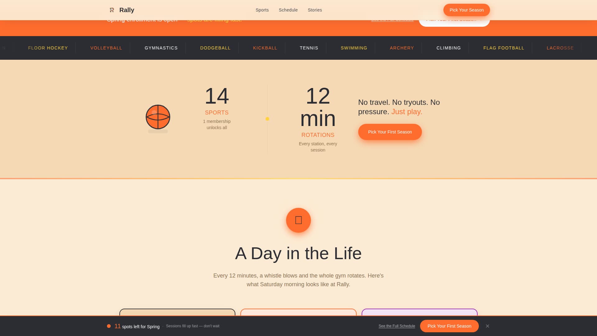 Kids Sports & Dance Academy Professional Website Template