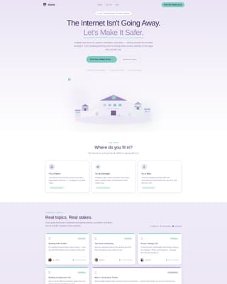 Kids Online Safety & Tech Education Website Template