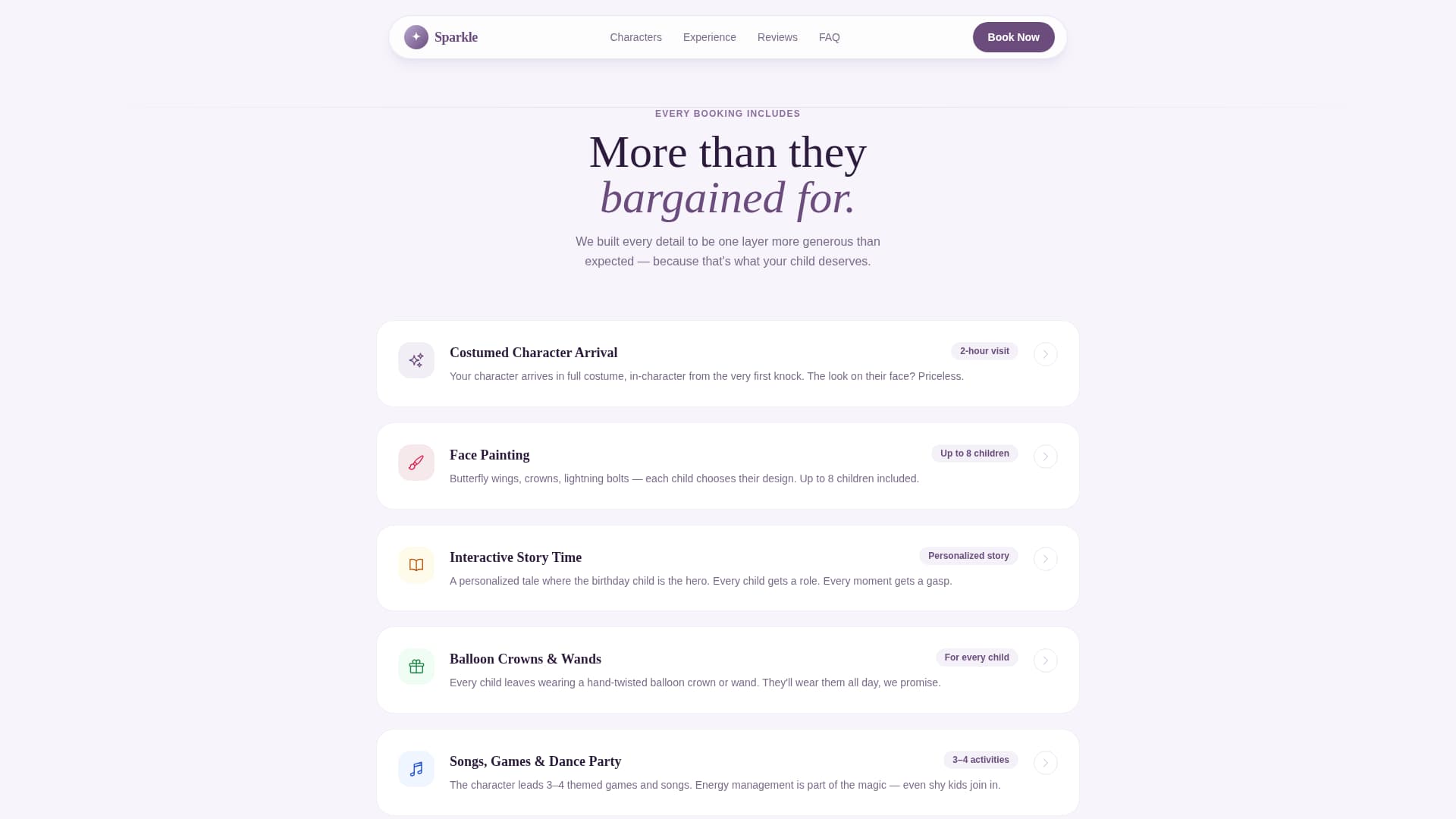 Kids Party & Entertainment Booking Website Template