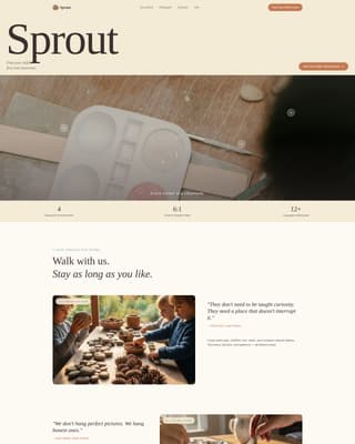 Preschool & Play School Booking Website Template