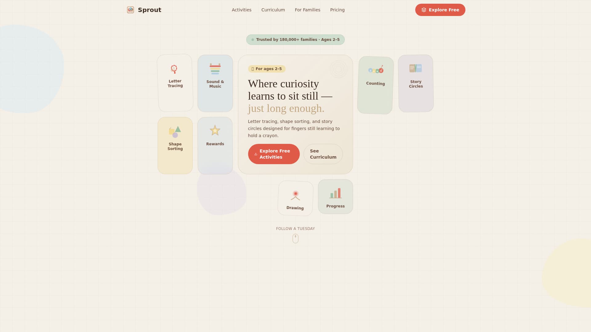 Preschool (3-5) Products & Education Website Template