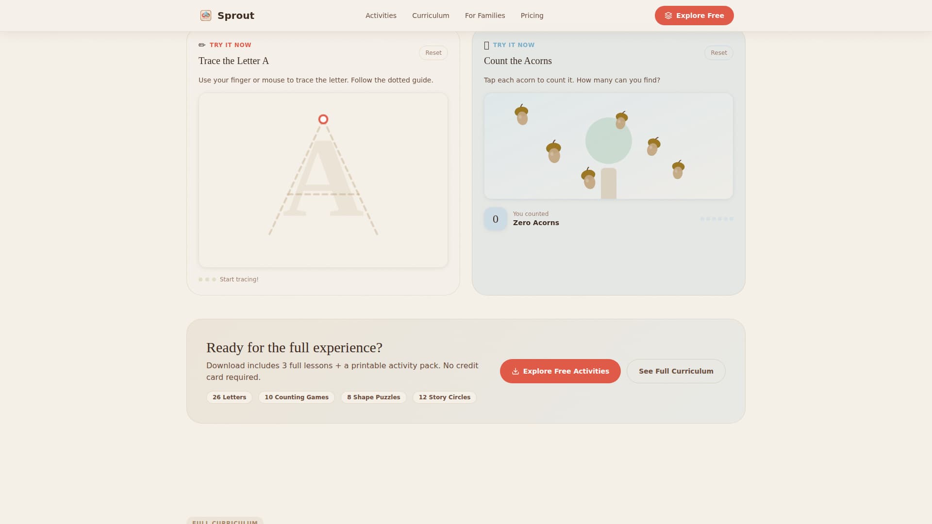 Preschool (3-5) Products & Education Website Template