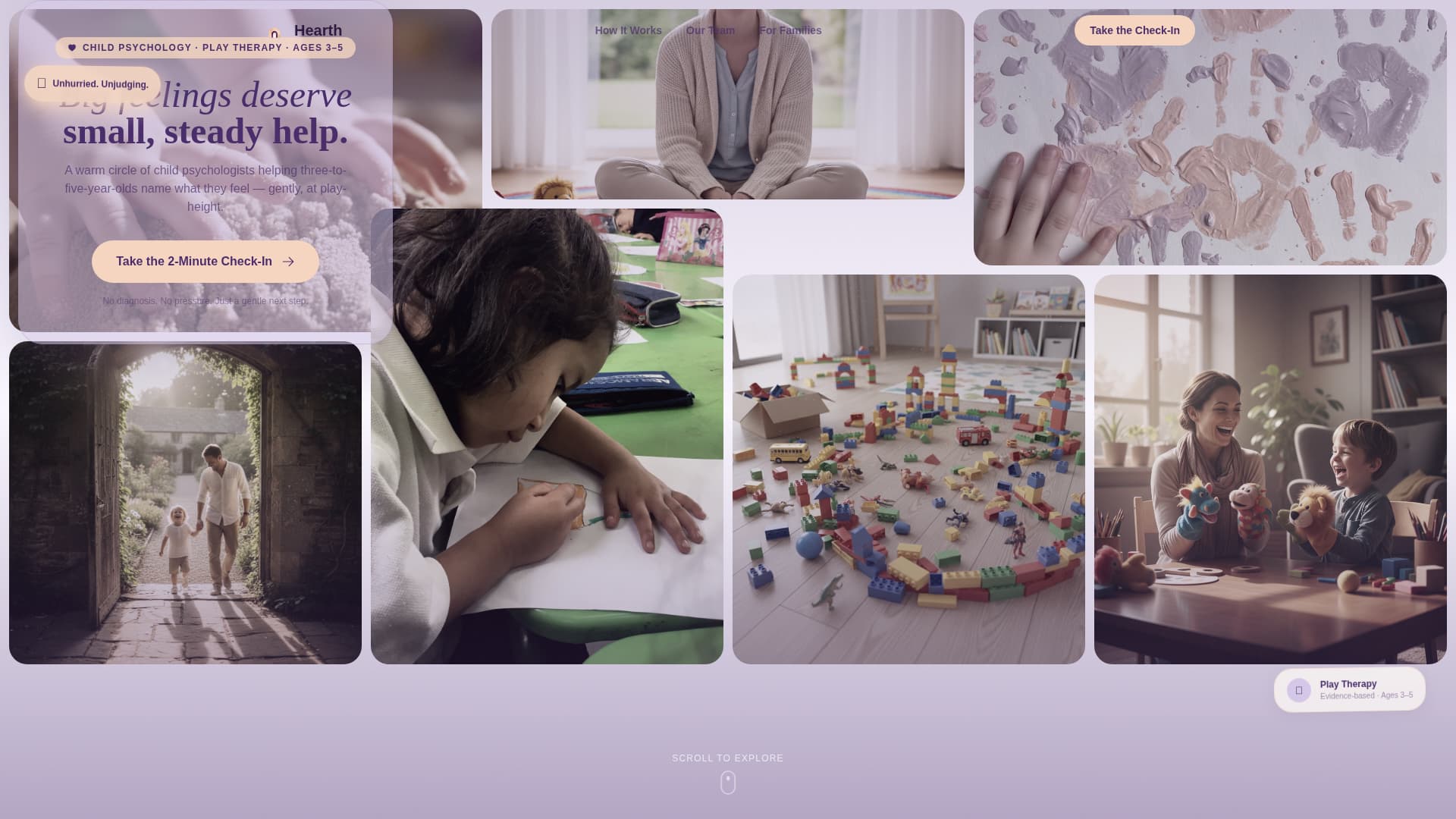 Preschool (3-5) Products & Booking Website Template
