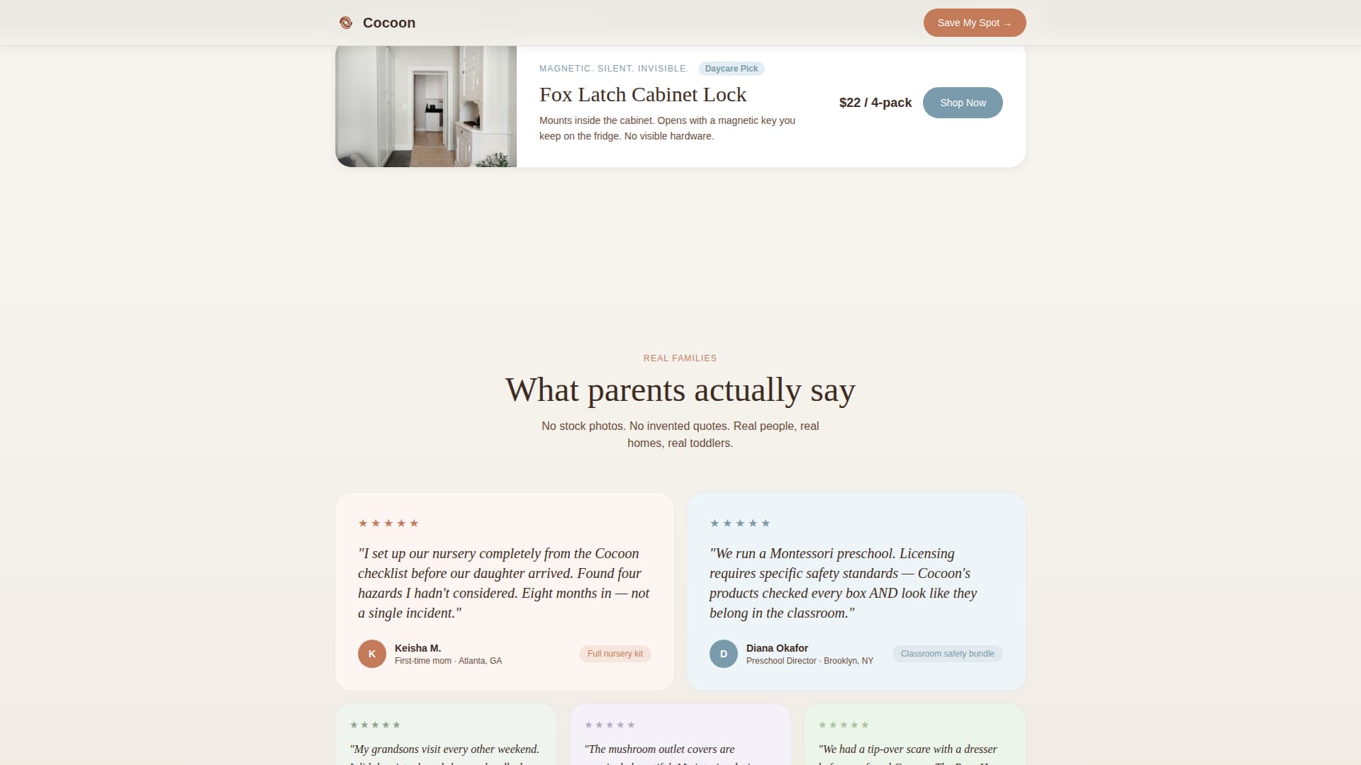 Preschool (3-5) Products & Directory Website Template
