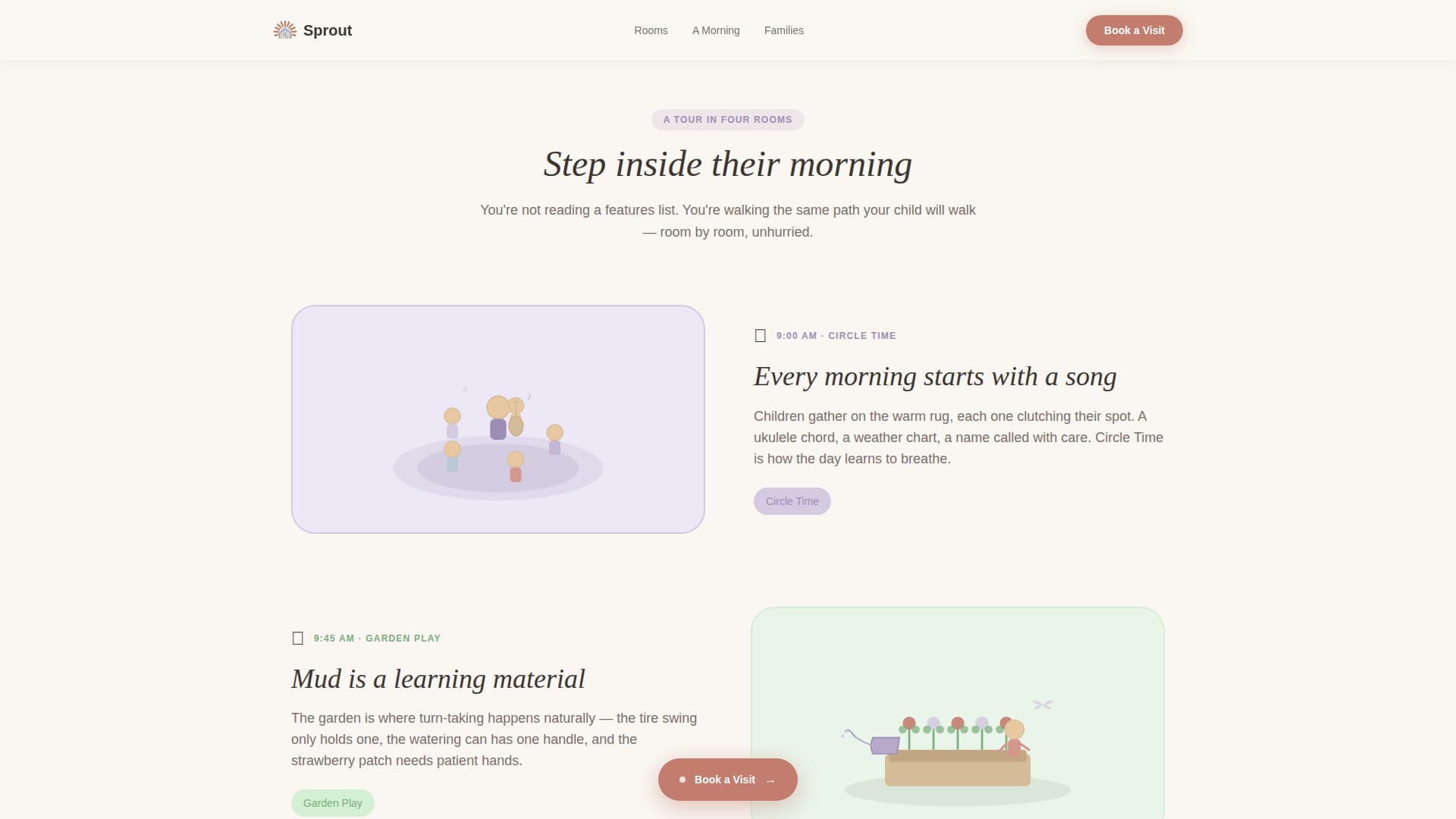 Sprout — Enriching Early Childhood Learning Landing Page Template