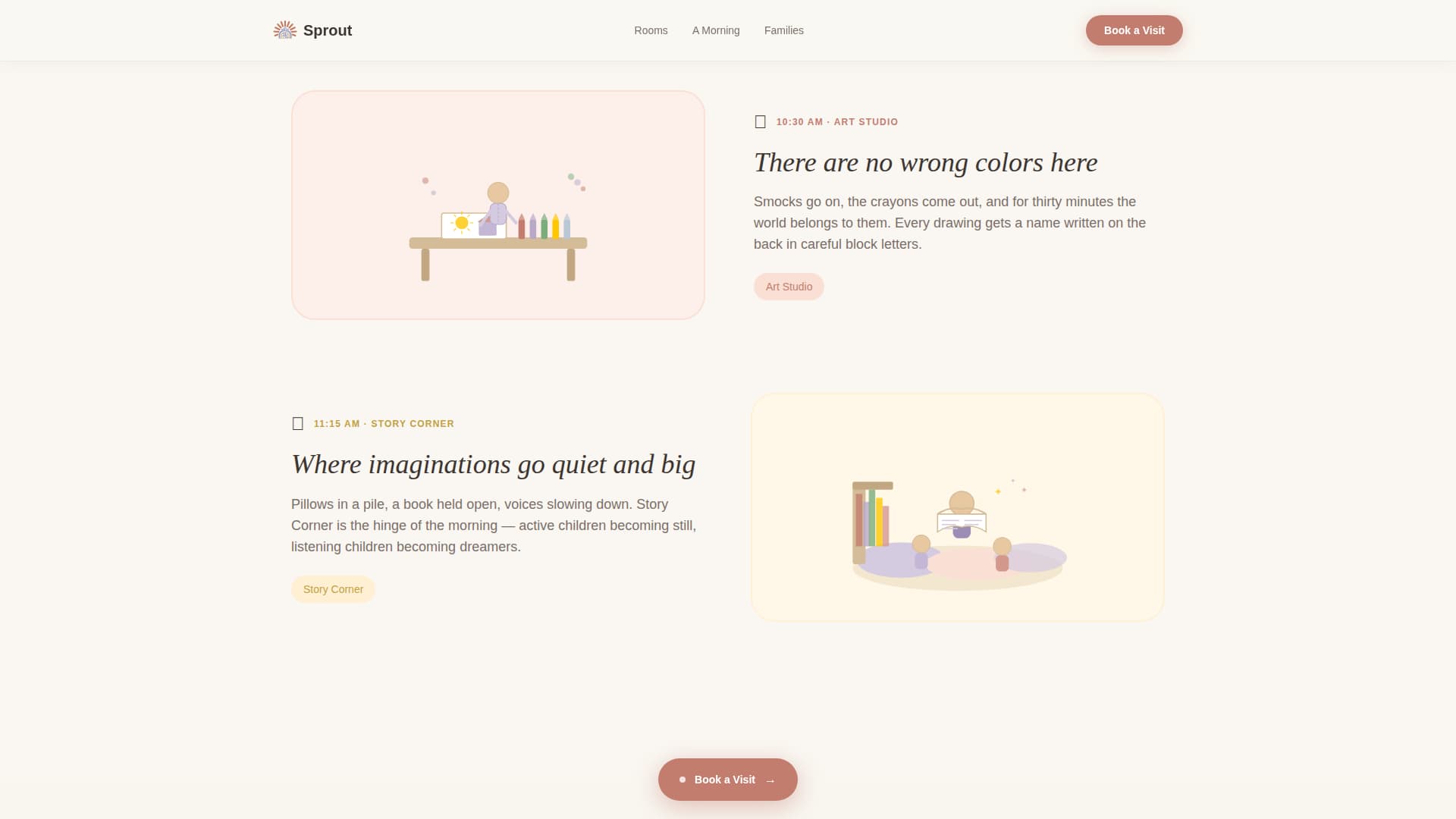 Sprout — Enriching Early Childhood Learning Landing Page Template