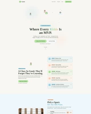 Preschool (3-5) Products & Specialist Booking Website Template
