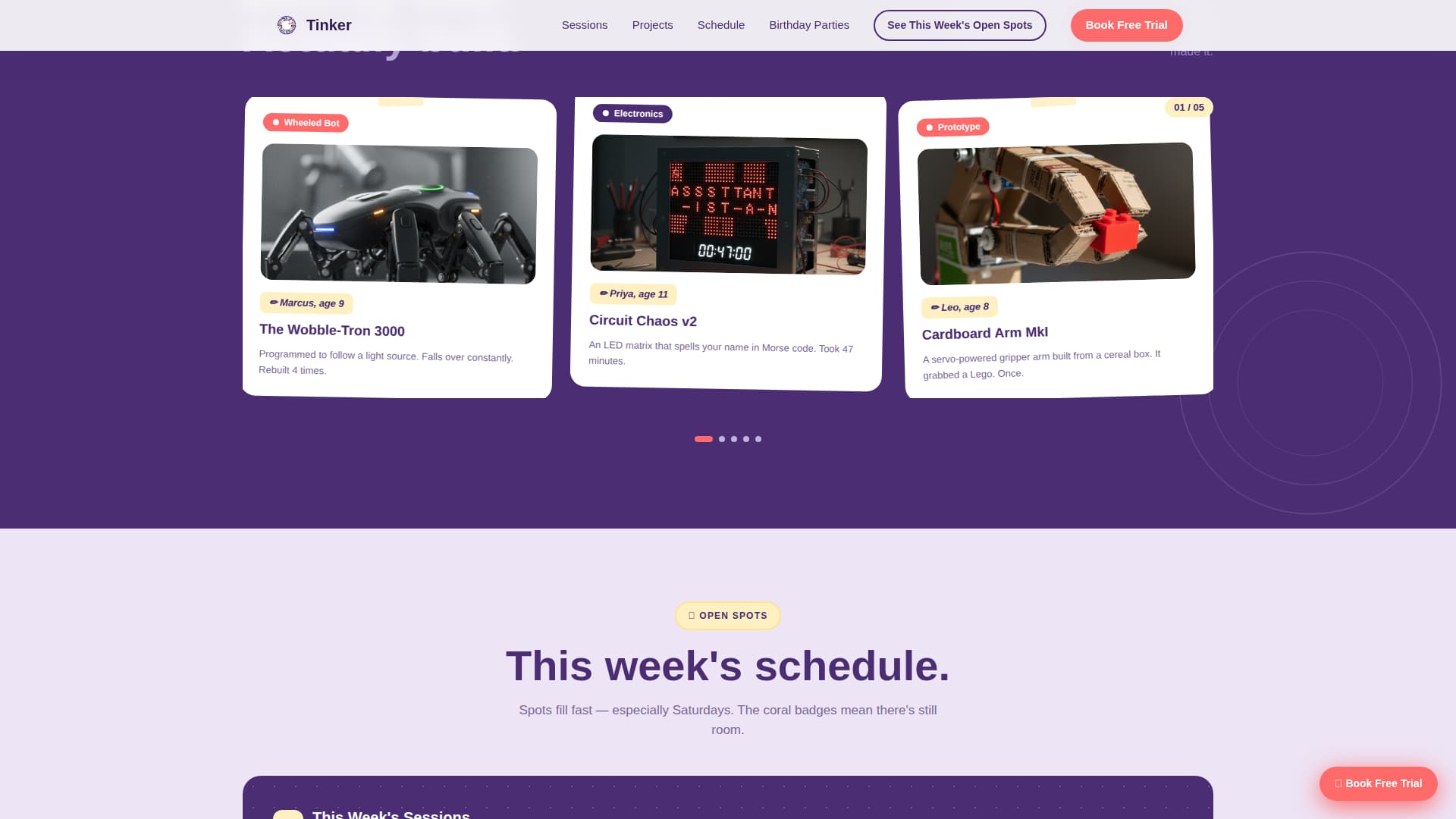 Kids Activity & Learning Center Booking Website Template