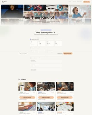 Kids Activity & Learning Center Booking Website Template