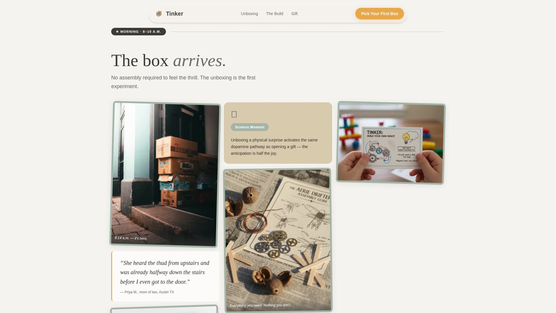 Tinker - Hands On STEM Landing Page Template