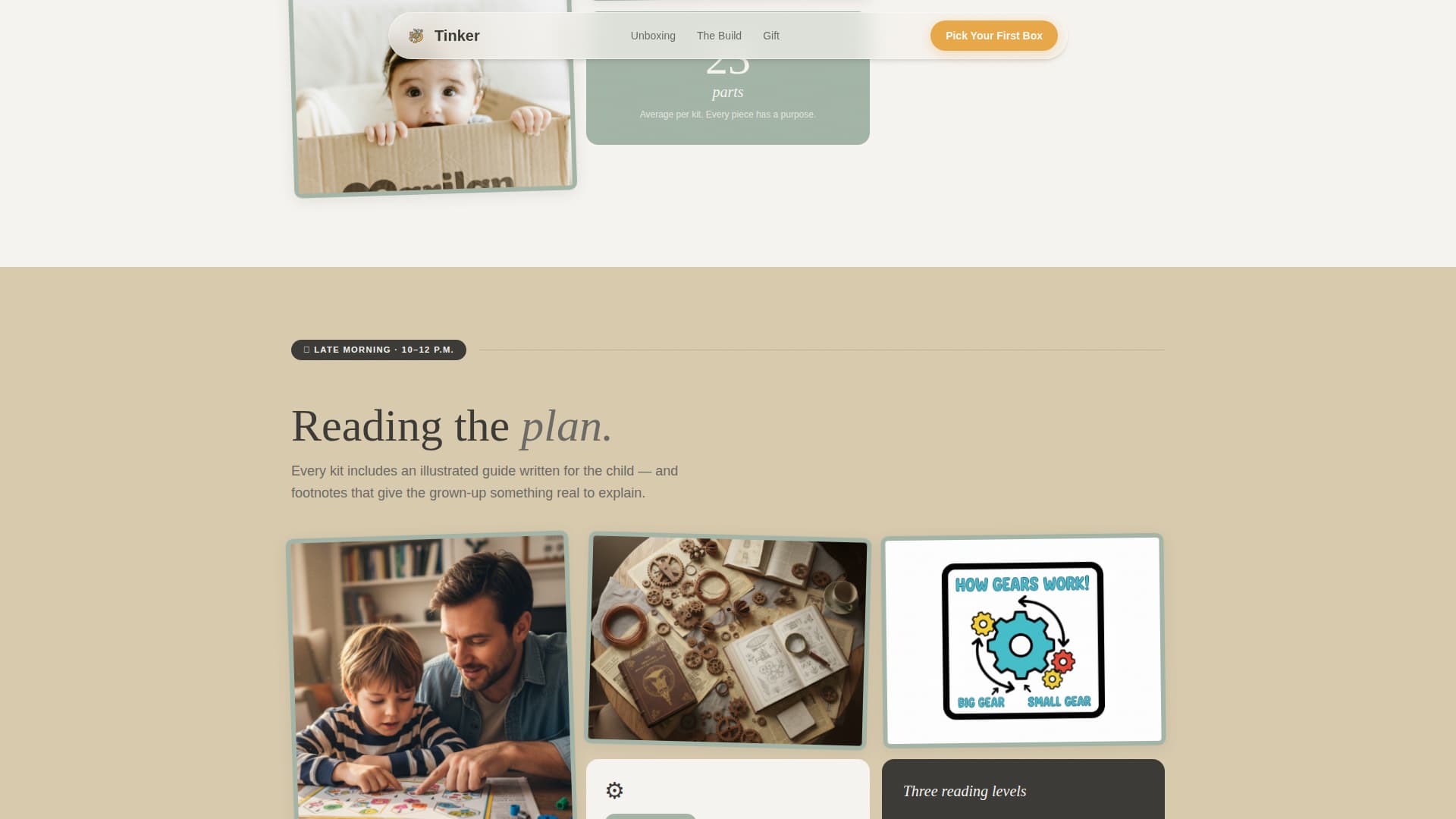 Tinker - Hands On STEM Landing Page Template