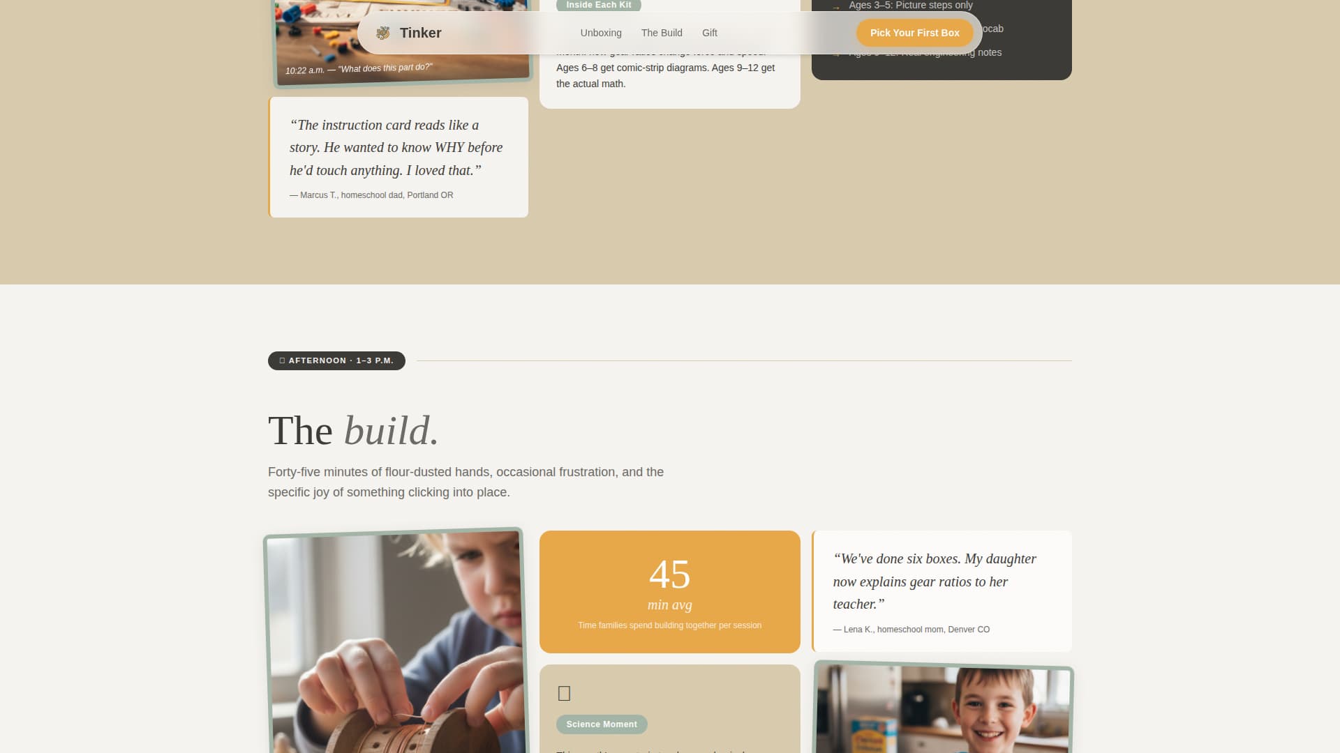 Tinker - Hands On STEM Landing Page Template
