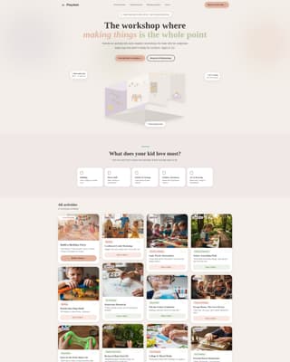 School Age (5-10) Products & Specialist Booking Website Template