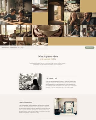Family Counseling & Support Specialist Professional Website Template