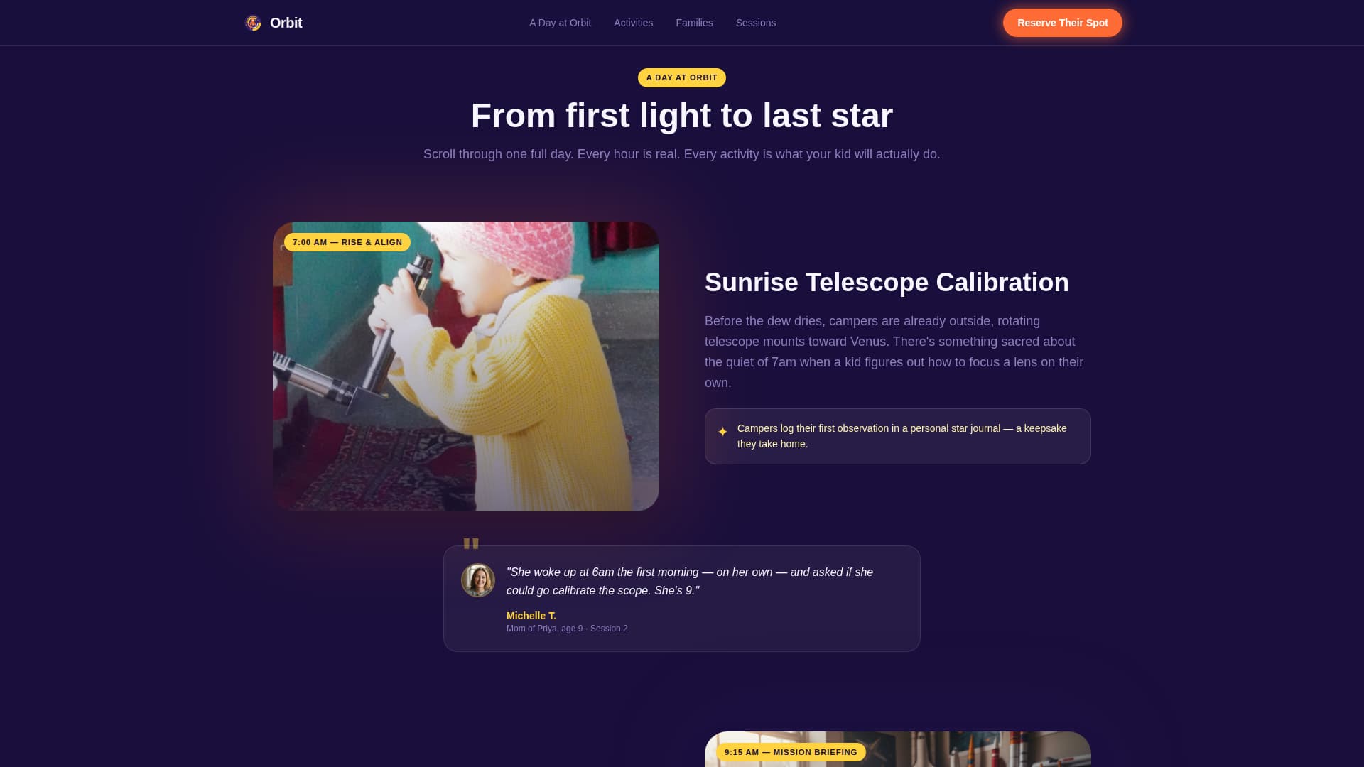 Summer Camp & Outdoor Program Booking Website Template