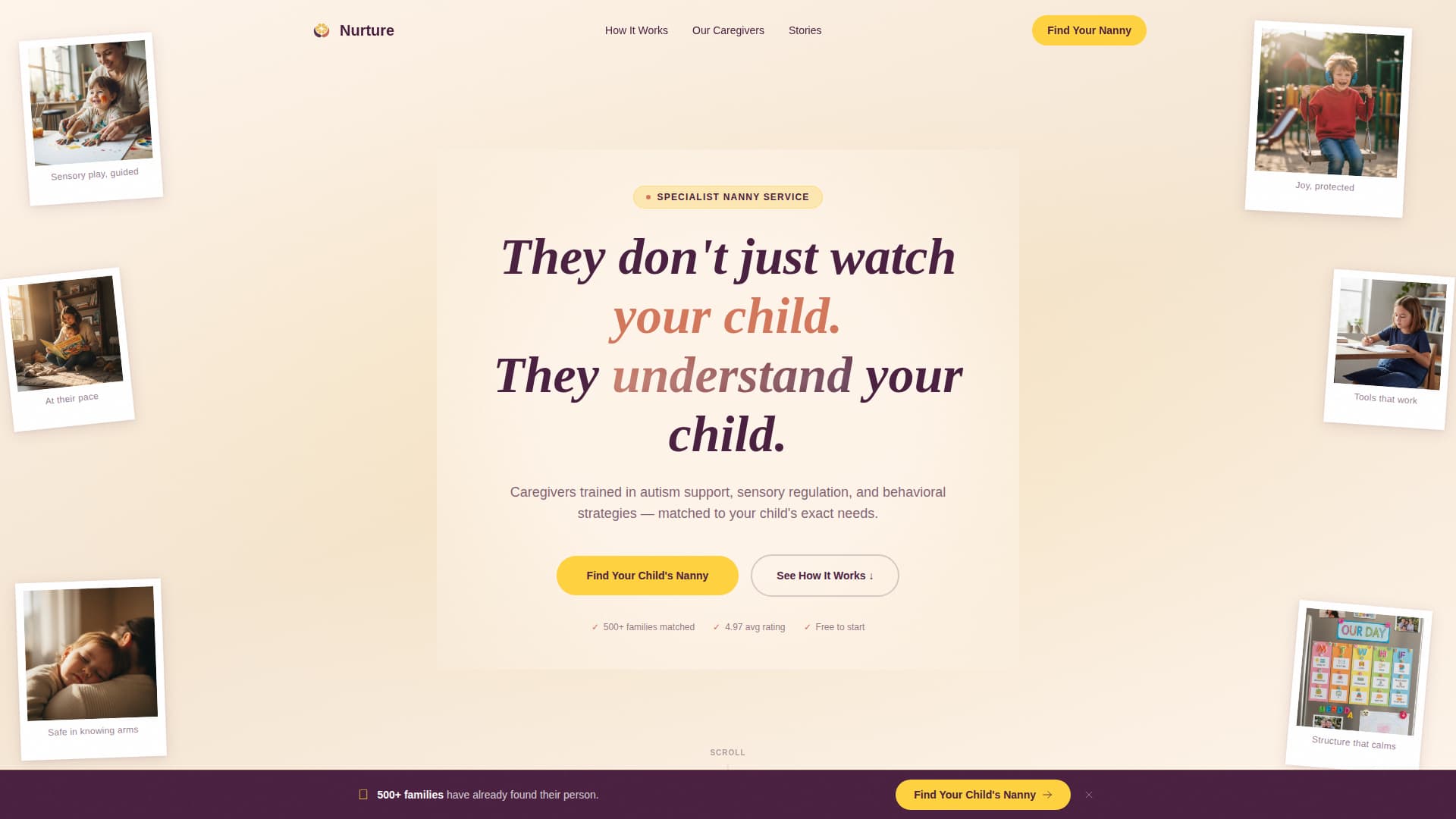 Nanny & Au Pair Booking Website Template