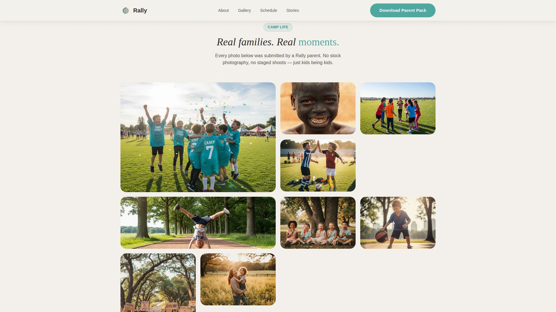 Summer Camp & Outdoor Program Specialist Booking Website Template