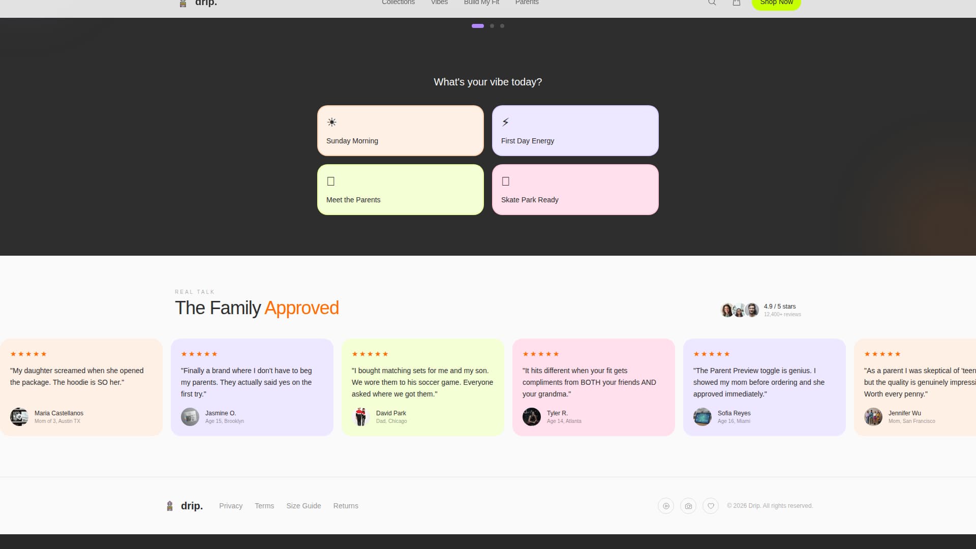 Teen (13-18) Products & Specialist Professional Website Template