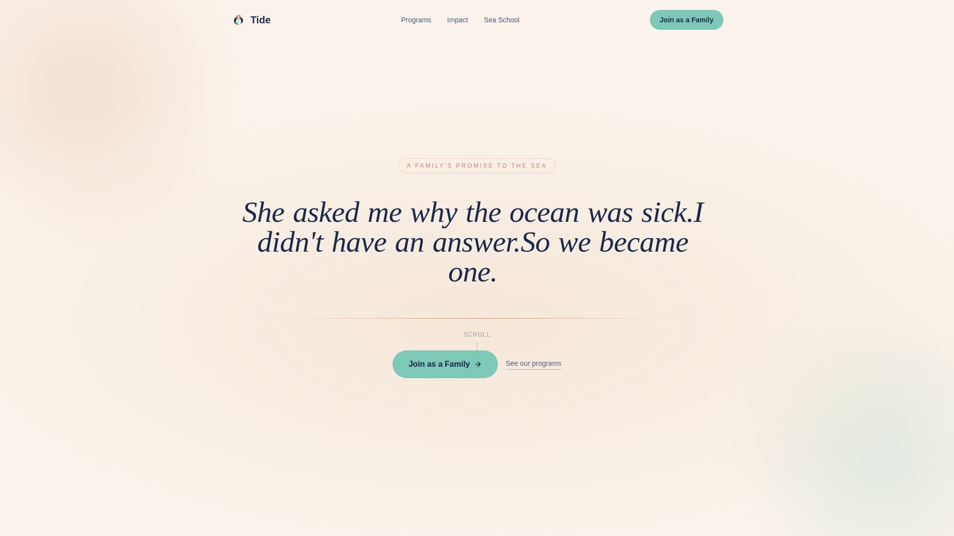 Tide - Heartfelt Conservation Landing Page Template