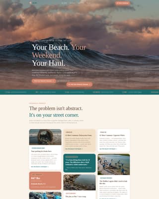 Drift - Coastal Cleanup Landing Page Template