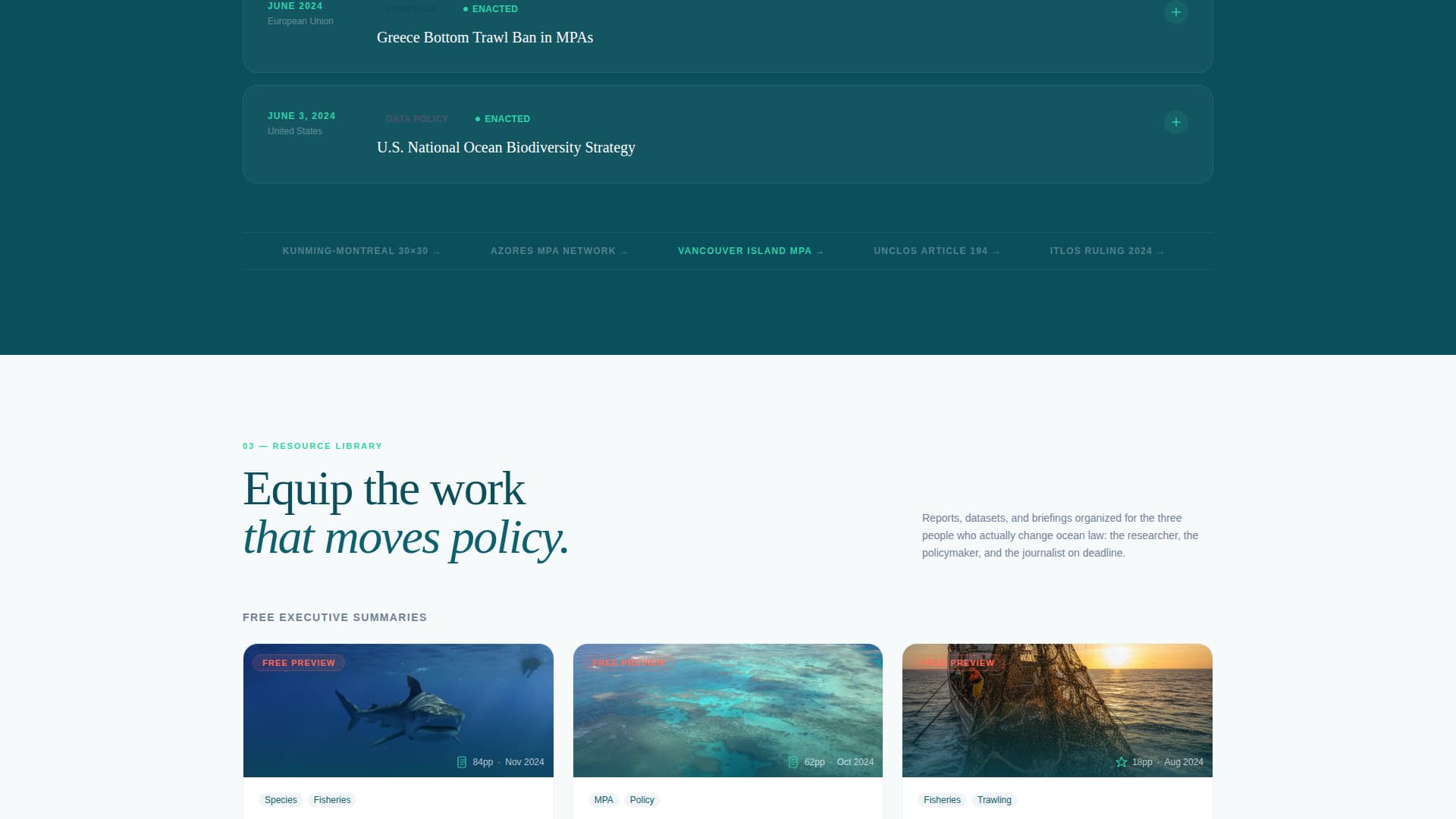 Catalyst - Deepocean Policy Landing Page Template