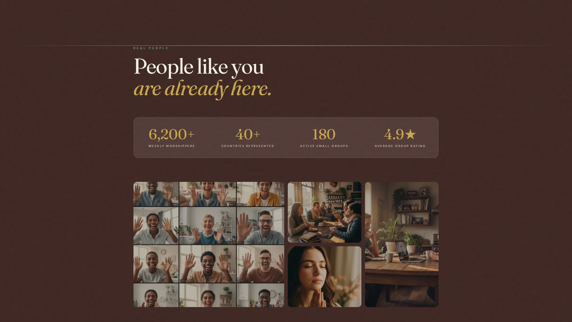 Gather - Heartfelt Virtualchurch Landing Page Template