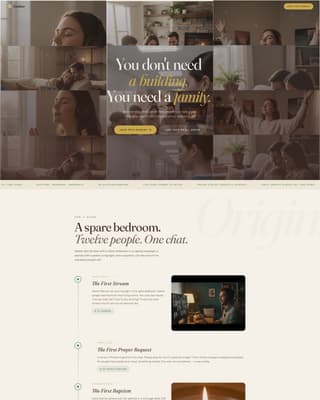Gather - Heartfelt Virtualchurch Landing Page Template