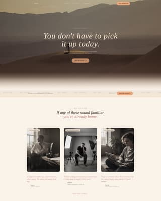Shutter - Soulful Photographers Landing Page Template
