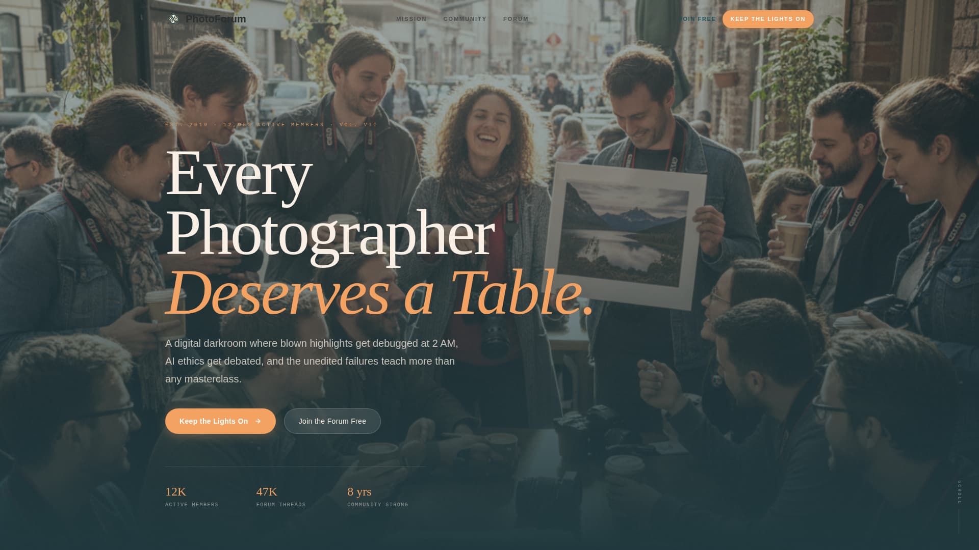 Darkroom - Vibrant Photographers Landing Page Template
