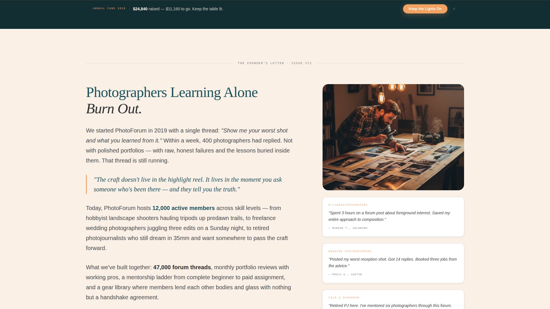 Darkroom - Vibrant Photographers Landing Page Template