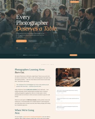 Darkroom - Vibrant Photographers Landing Page Template