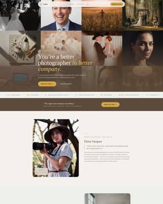 Gather - Inspiring Photographers Landing Page Template