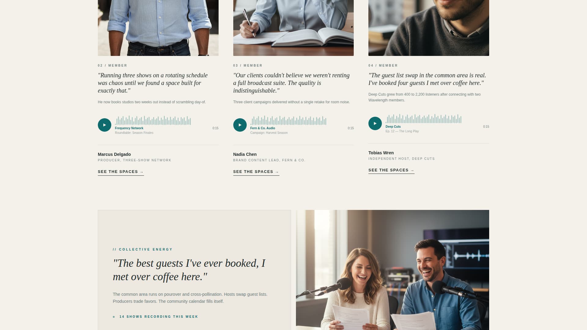 Wavelength - Vibrant Podcasters Landing Page Template