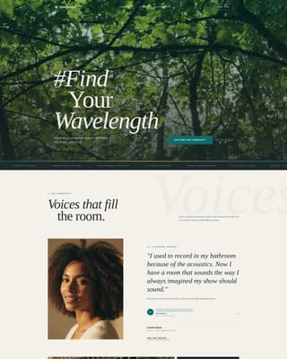 Wavelength - Vibrant Podcasters Landing Page Template