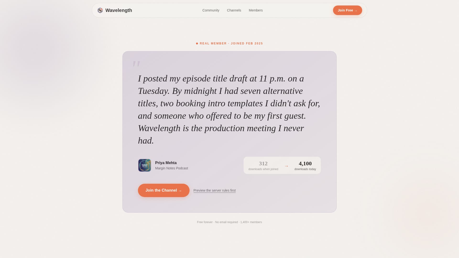 Wavelength - Thriving Podcasters Landing Page Template