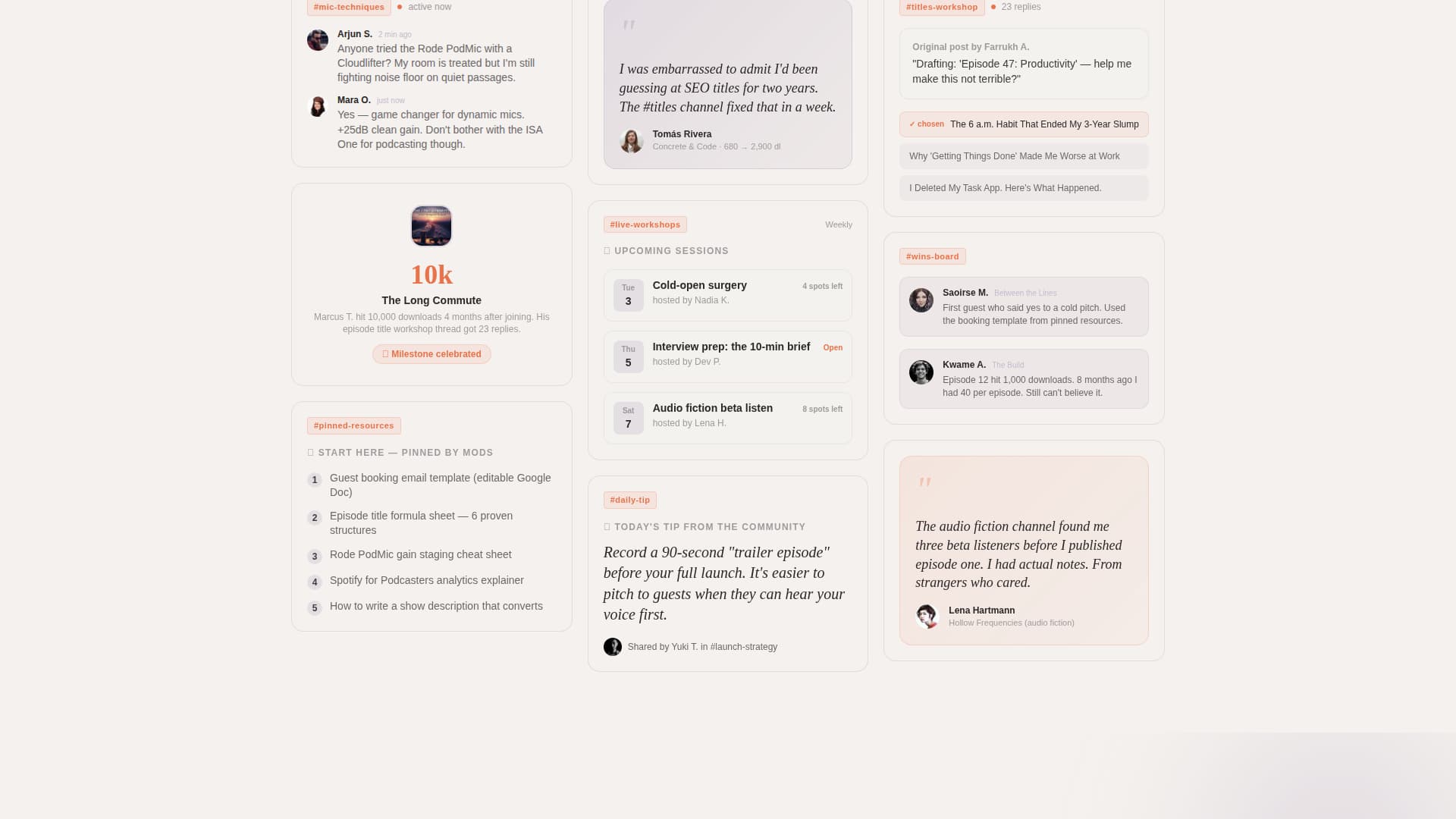 Wavelength - Thriving Podcasters Landing Page Template