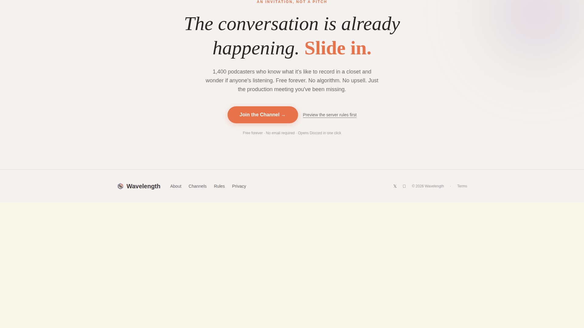 Wavelength - Thriving Podcasters Landing Page Template