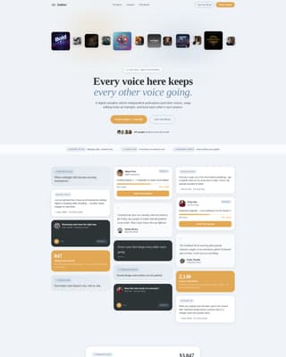 Gather - Vibrant Podcasters Landing Page Template