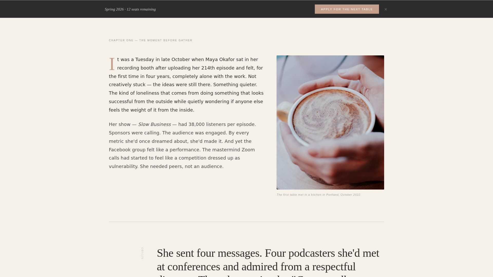 Gather - Intimate Podcasters Landing Page Template