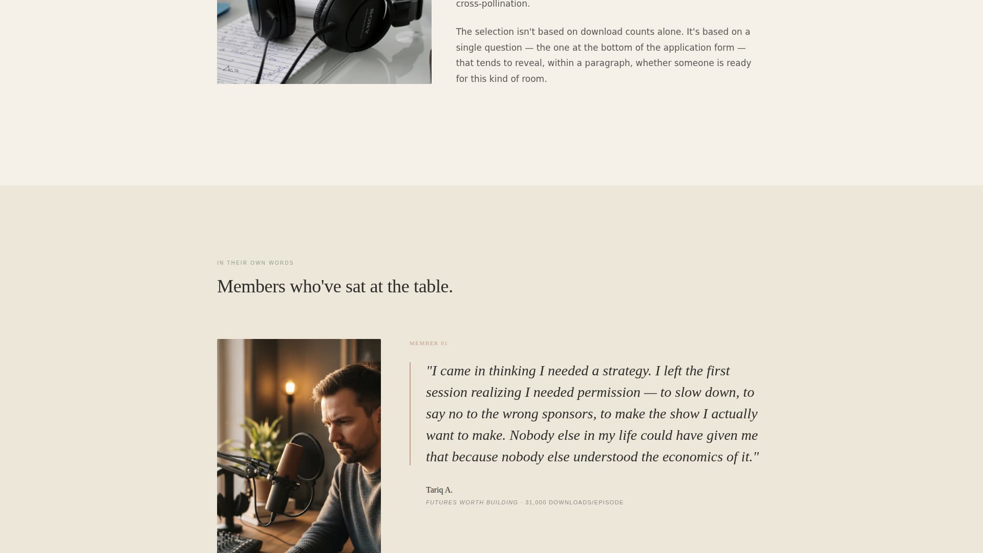 Gather - Intimate Podcasters Landing Page Template