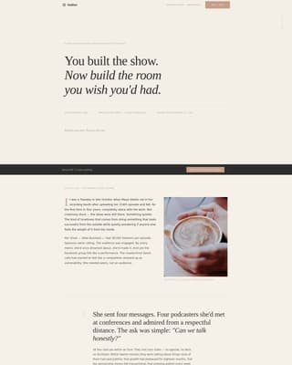 Gather - Intimate Podcasters Landing Page Template