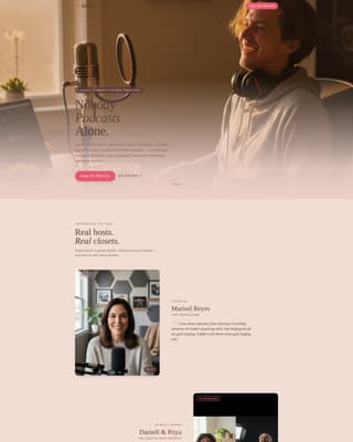Gather - Heartfelt Podcasters Landing Page Template